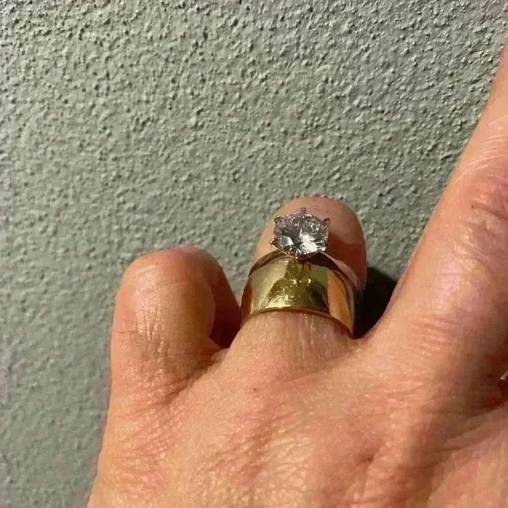 Eterna Moissanite Round Cut Solitaire Ring